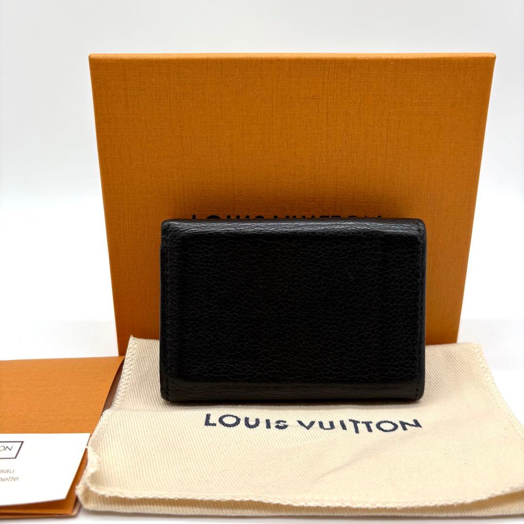 ルイヴィトン ポルトフォイユロックミニ コンパクト 黒