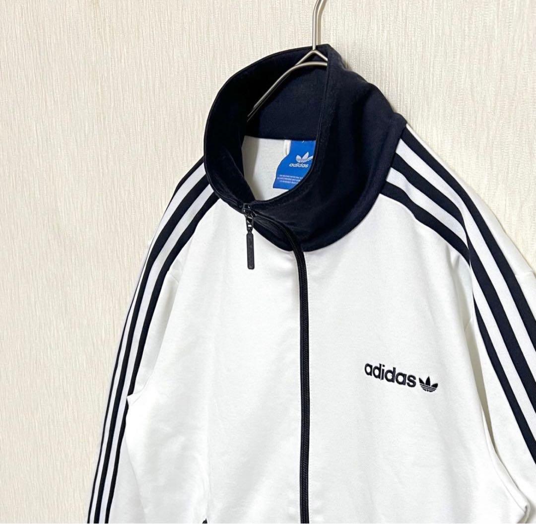 【超人気‼️】adidasベッケンバウアージャージ L 白 濃紺 在原みゆ紀 古着