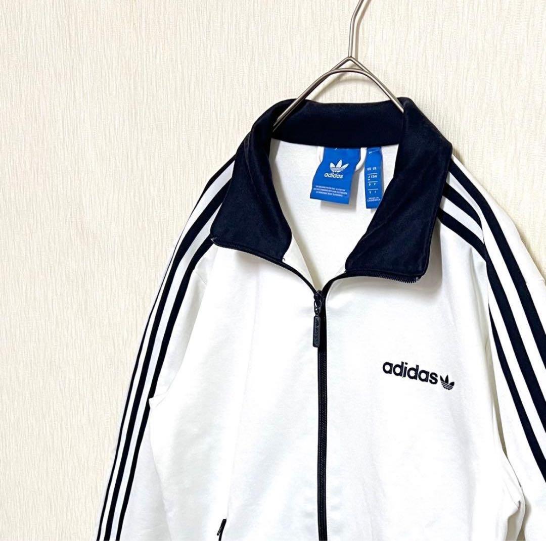【超人気‼️】adidasベッケンバウアージャージ L 白 濃紺 在原みゆ紀 古着
