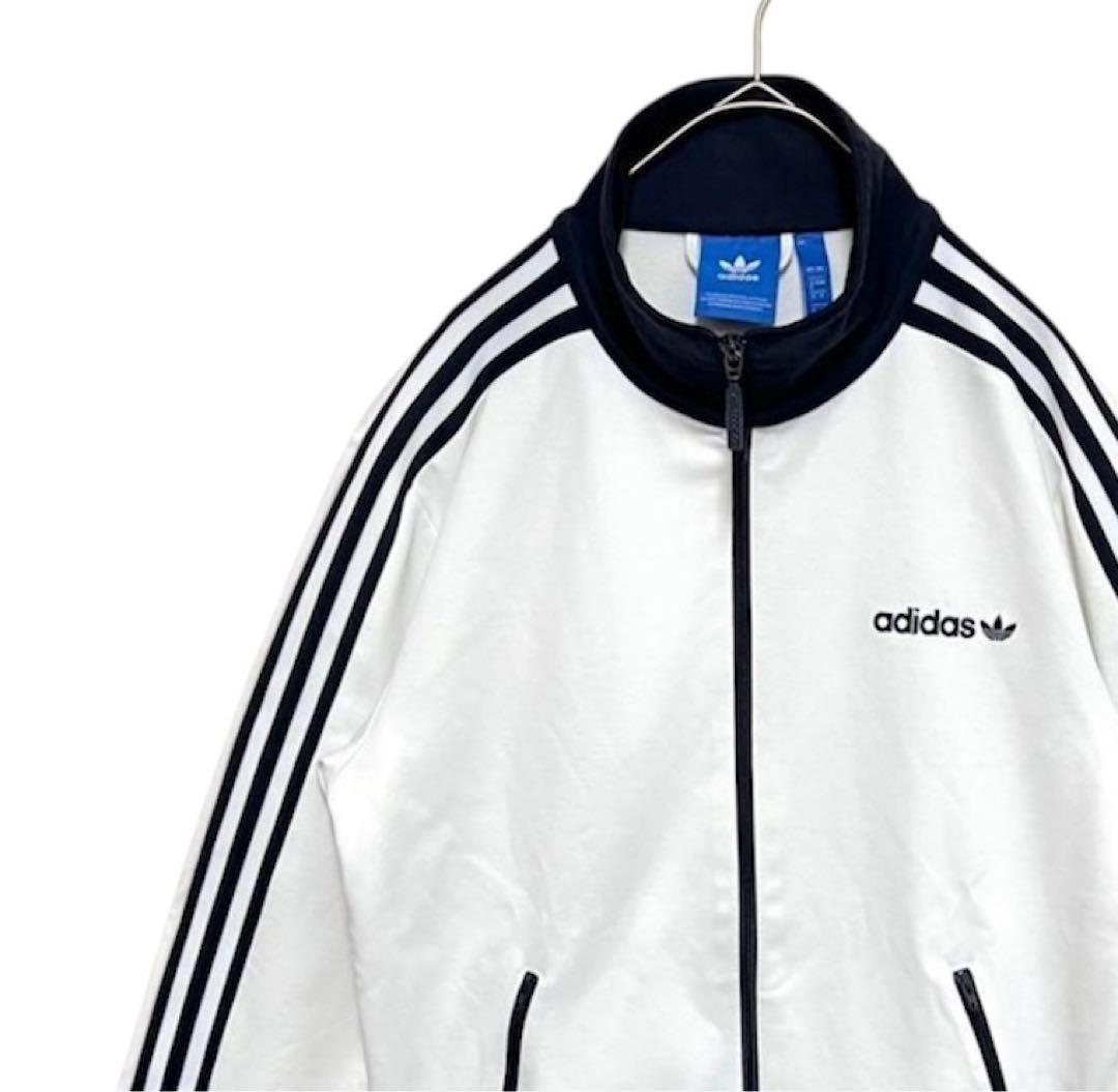 【超人気‼️】adidasベッケンバウアージャージ L 白 濃紺 在原みゆ紀 古着