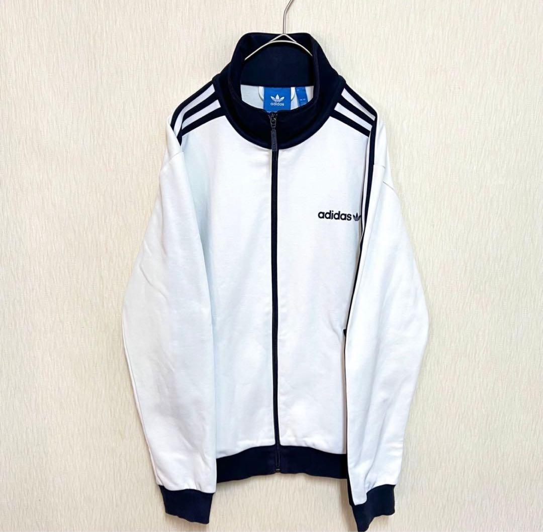 【超人気‼️】adidasベッケンバウアージャージ L 白 濃紺 在原みゆ紀 古着