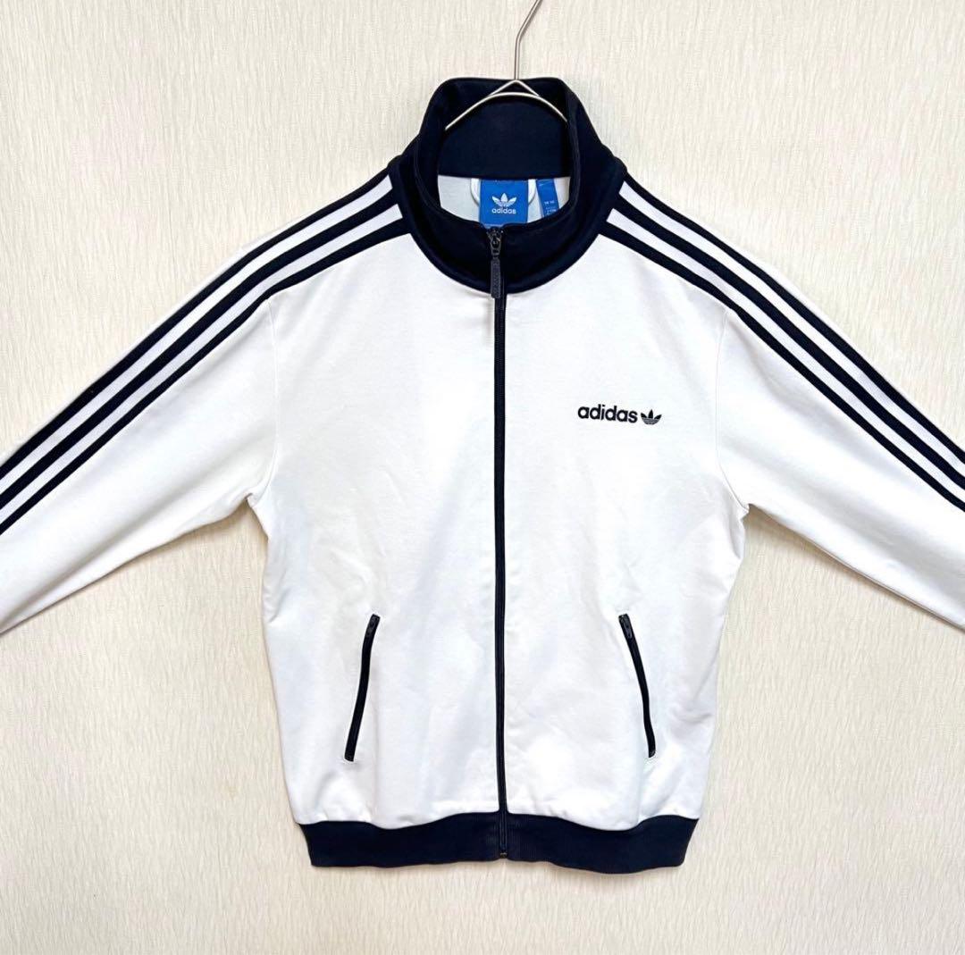 【超人気‼️】adidasベッケンバウアージャージ L 白 濃紺 在原みゆ紀 古着