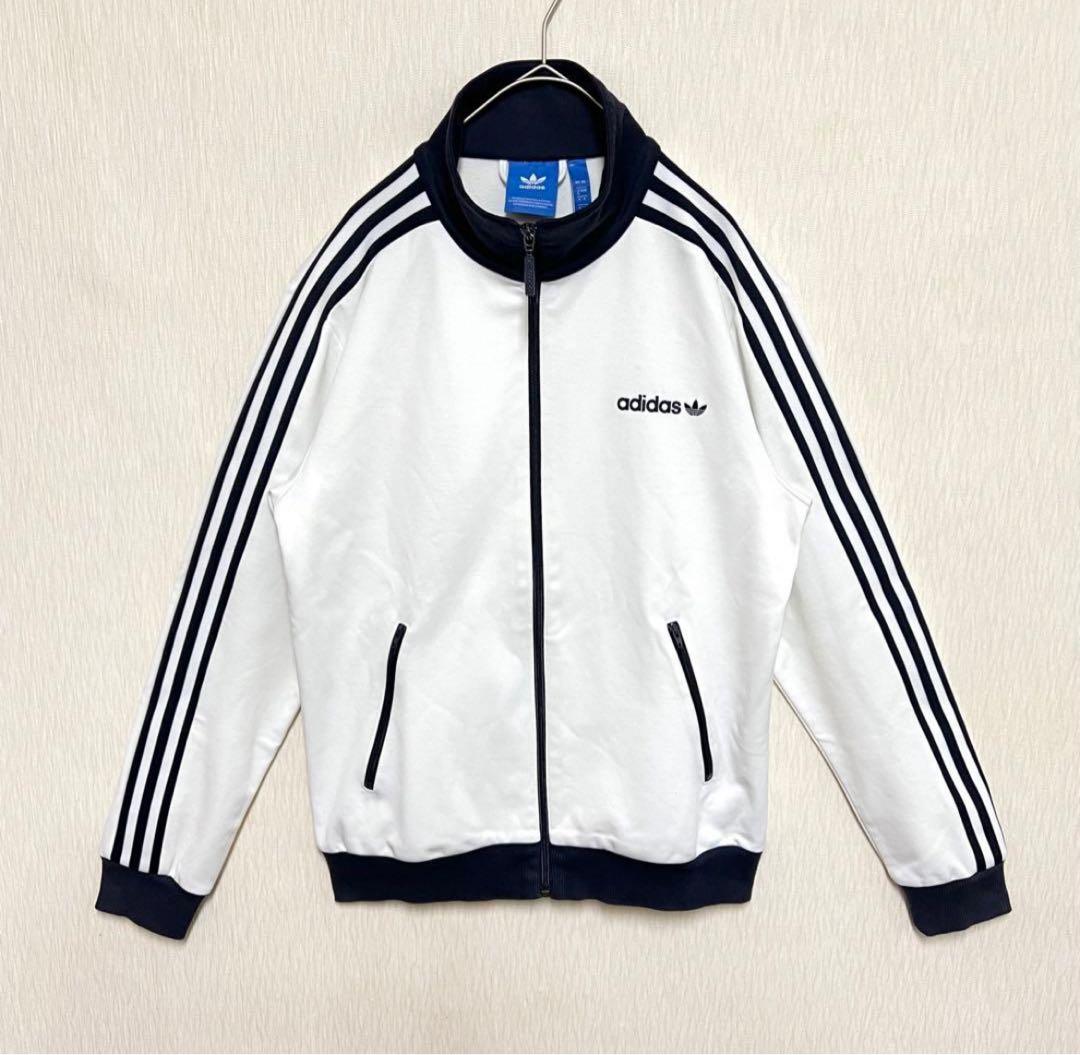 【超人気‼️】adidasベッケンバウアージャージ L 白 濃紺 在原みゆ紀 古着