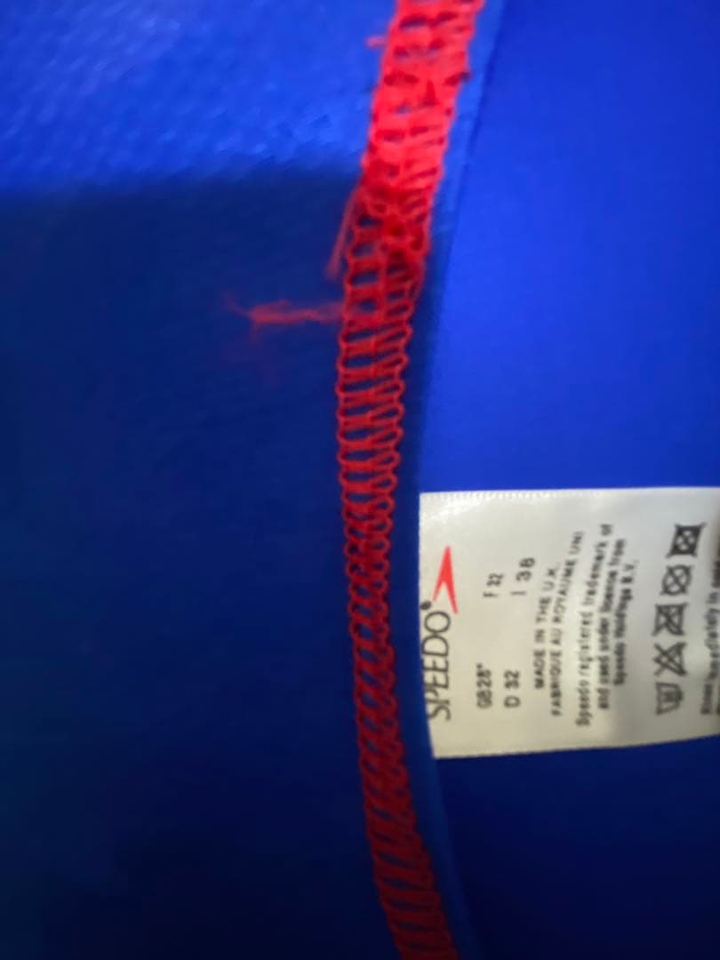 ファーストスキンSPEEDO 競泳用水着 青と赤 ハイカット