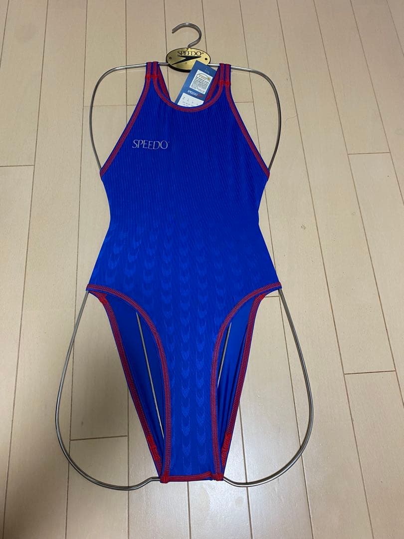 ファーストスキンSPEEDO 競泳用水着 青と赤 ハイカット