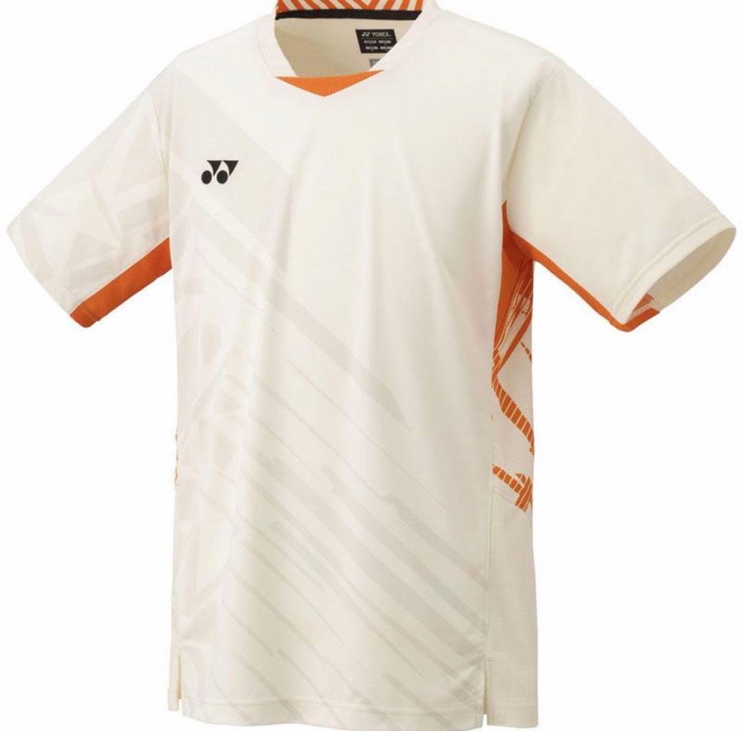 YONEX バドミントンウェア Oサイズ ホワイト/オレンジ