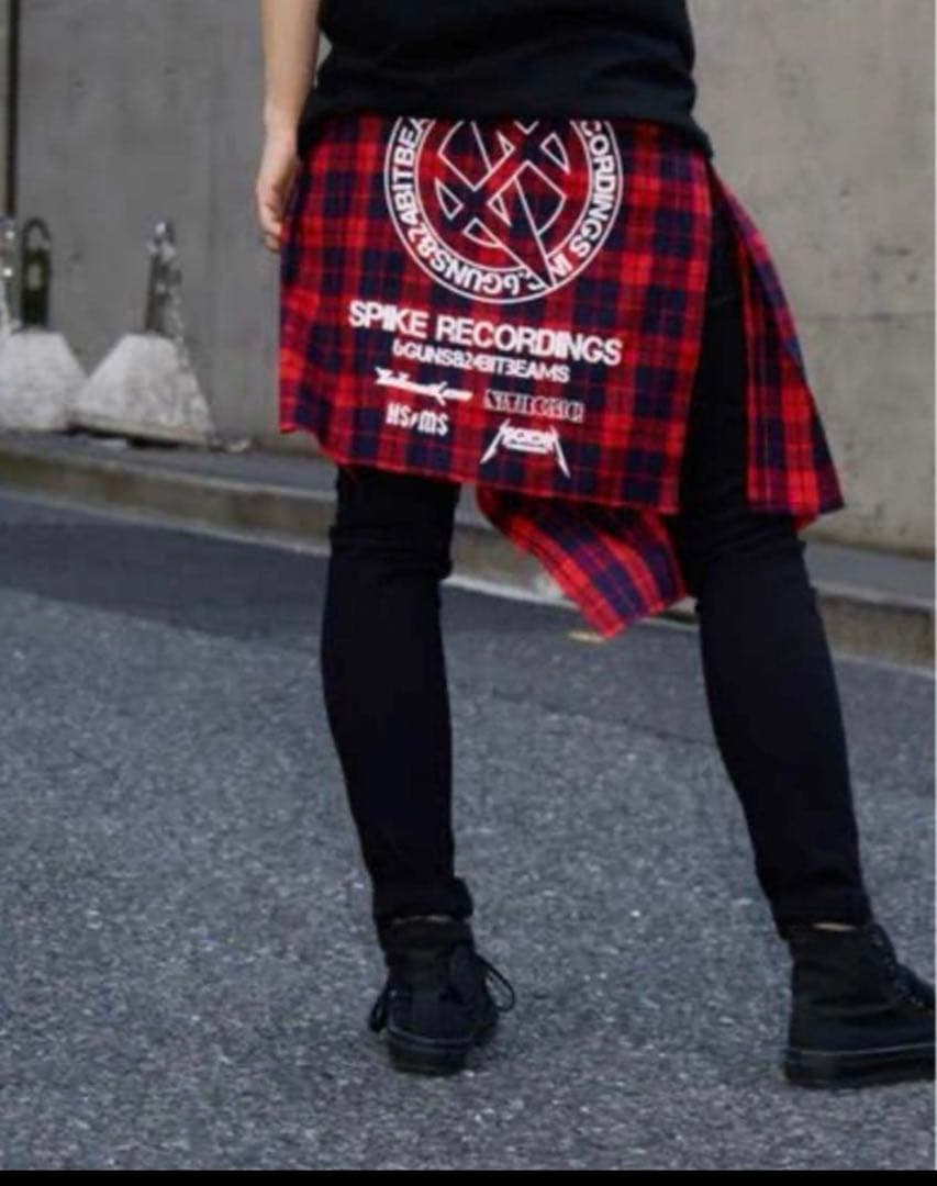 スカート SPIKE RECORDINGS WRAP SKIRT GLAY HISASHI