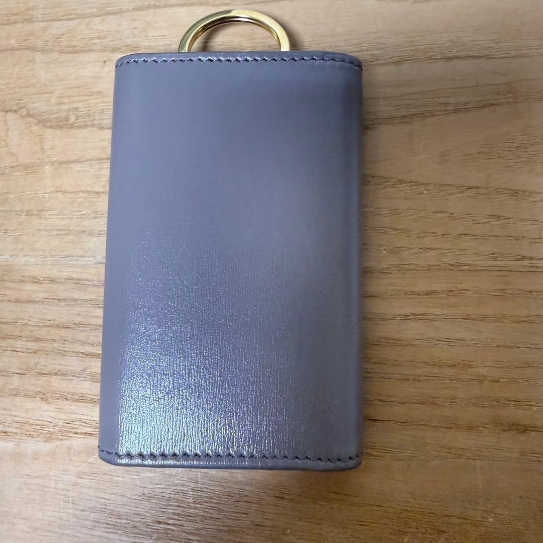 CELINE グレー レザー キーケース