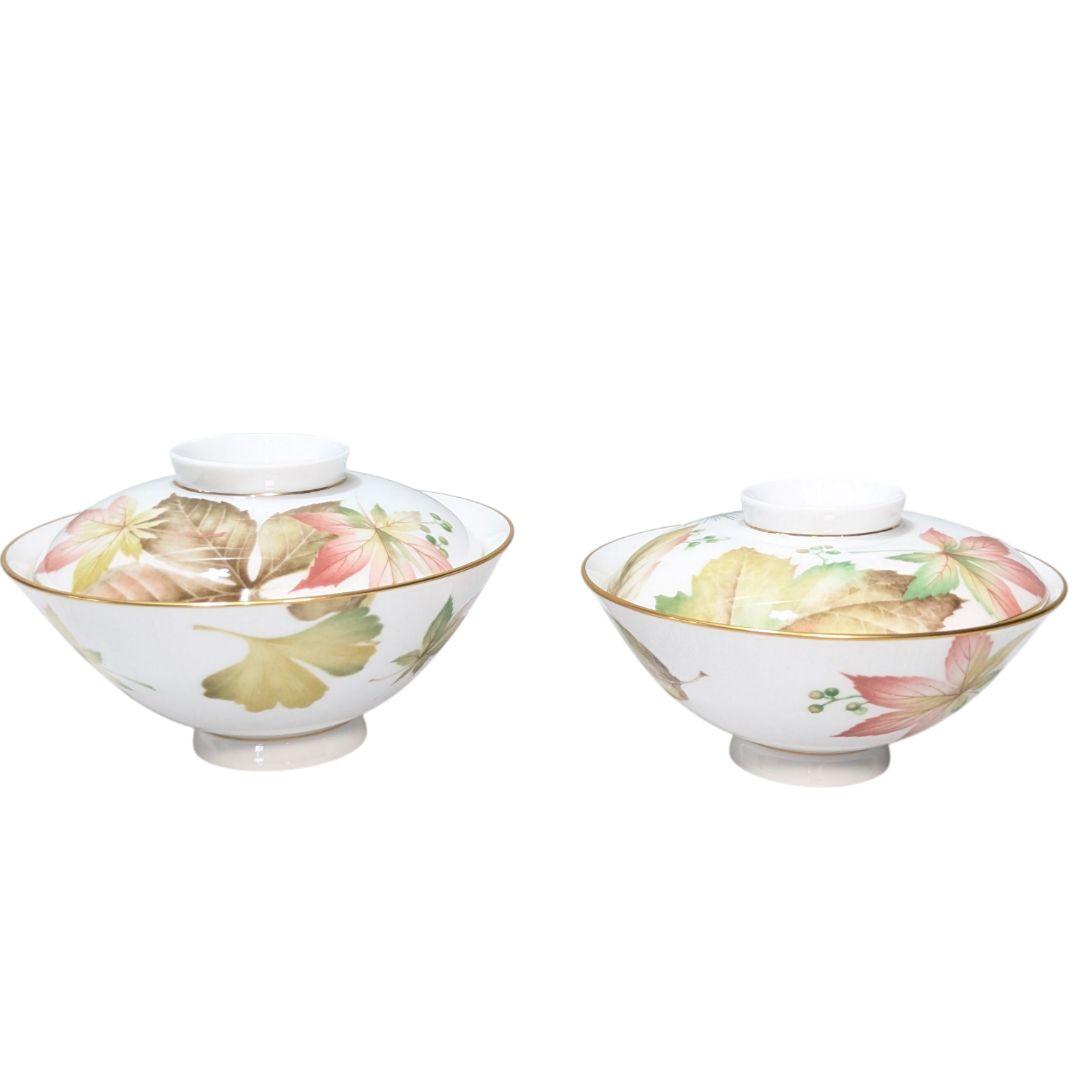 ふたりの食卓に彩りを添える、乃りたけの蓋付き夫婦湯呑・茶碗揃え。