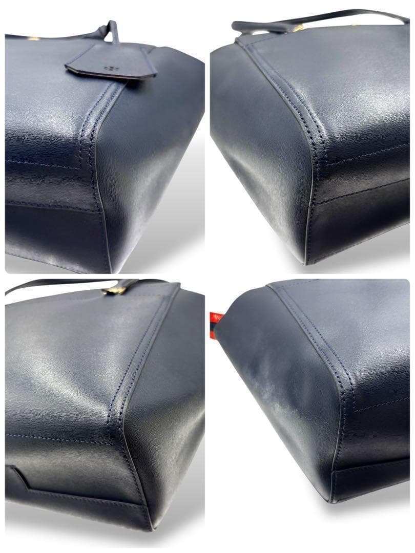 【美品】トリーバーチ　トートバッグ　ロゴ金具　PVC レザー　肩掛け　チャーム