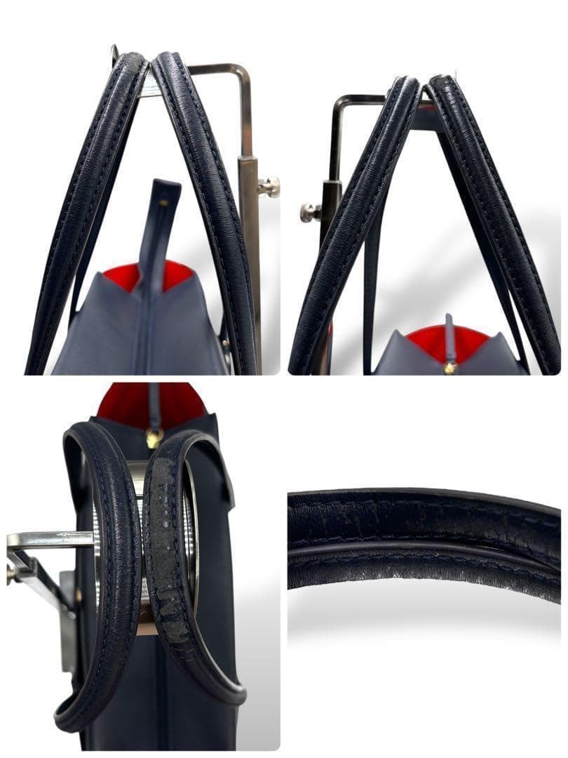 【美品】トリーバーチ　トートバッグ　ロゴ金具　PVC レザー　肩掛け　チャーム