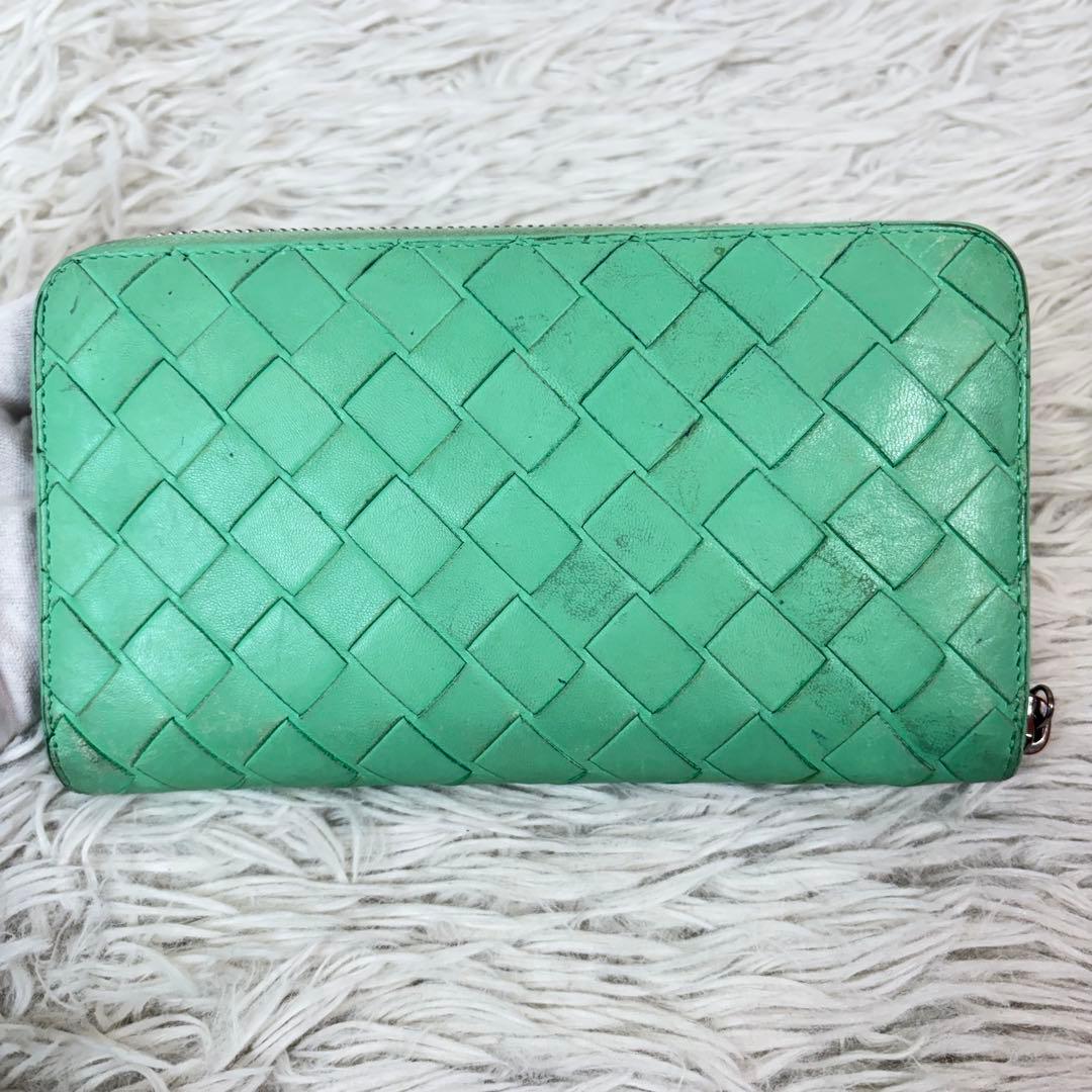 近年モデル✨BOTTEGAボッテガ 長財布 ラウンドファスナー グリーン