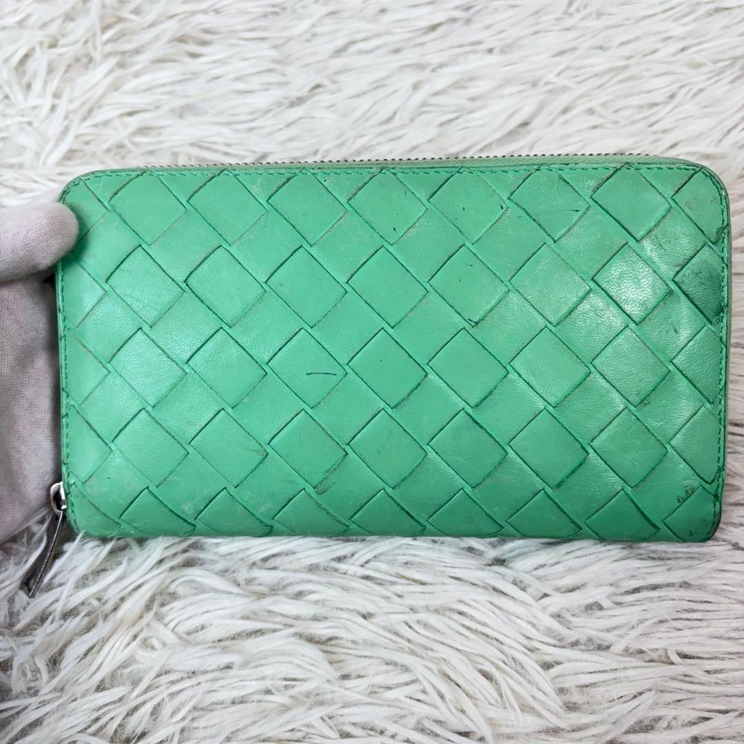 近年モデル✨BOTTEGAボッテガ 長財布 ラウンドファスナー グリーン