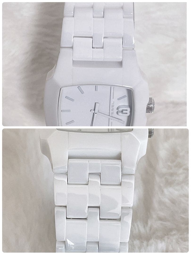 【廃盤】DIESEL セラミック 腕時計 ホワイト 箱付き 極美品 ユニセックス