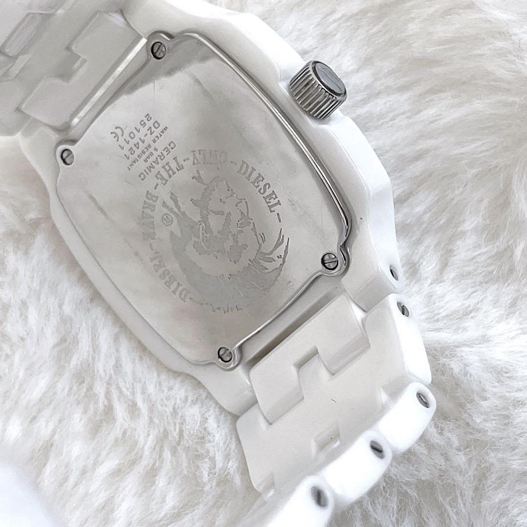 【廃盤】DIESEL セラミック 腕時計 ホワイト 箱付き 極美品 ユニセックス