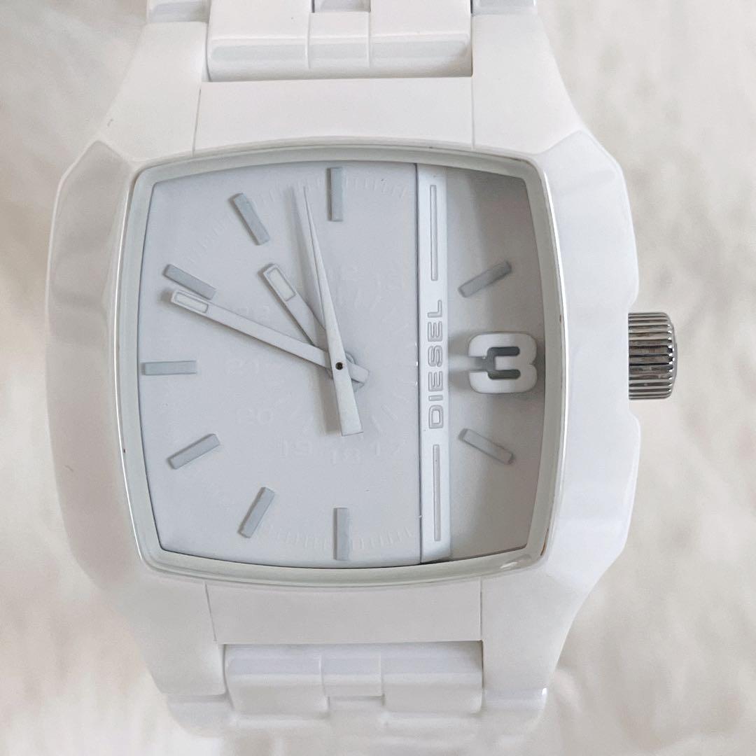 【廃盤】DIESEL セラミック 腕時計 ホワイト 箱付き 極美品 ユニセックス