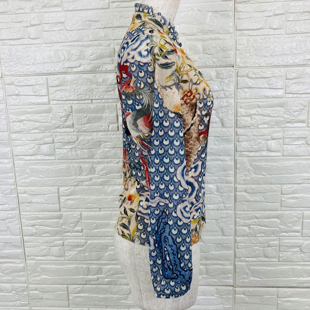 VIVIENNE TAM ドラゴン柄 シースルートップス 38 2330