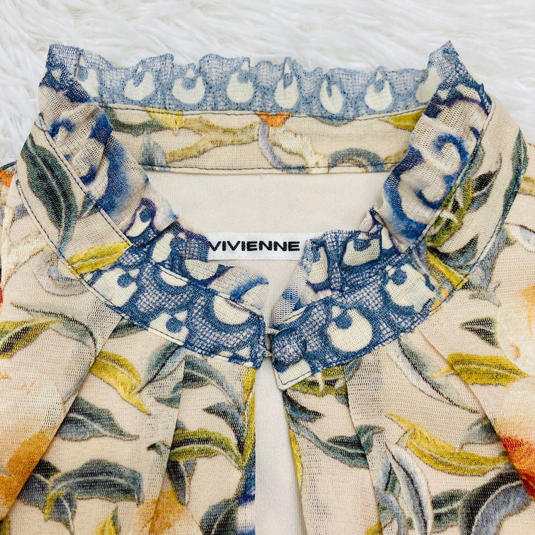 VIVIENNE TAM ドラゴン柄 シースルートップス 38 2330