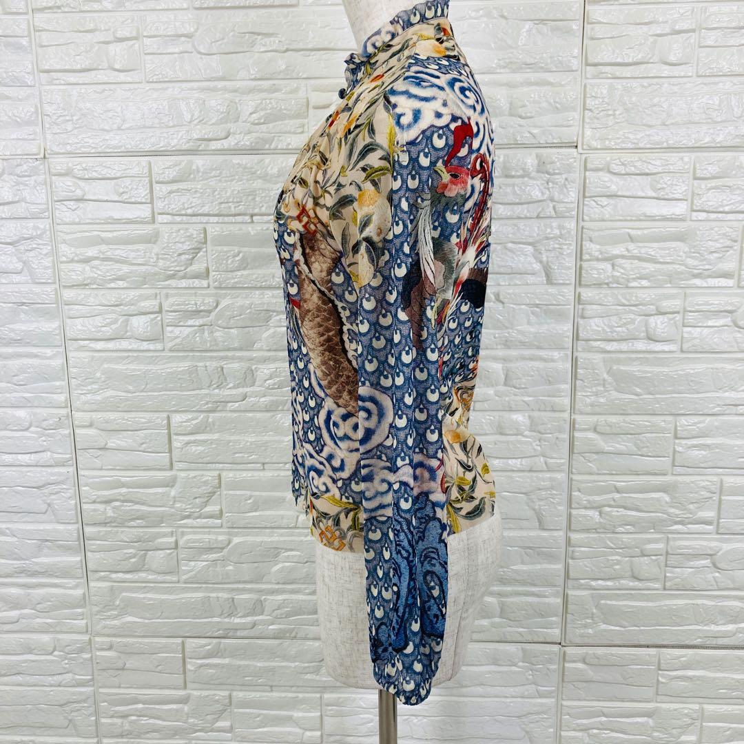 VIVIENNE TAM ドラゴン柄 シースルートップス 38 2330