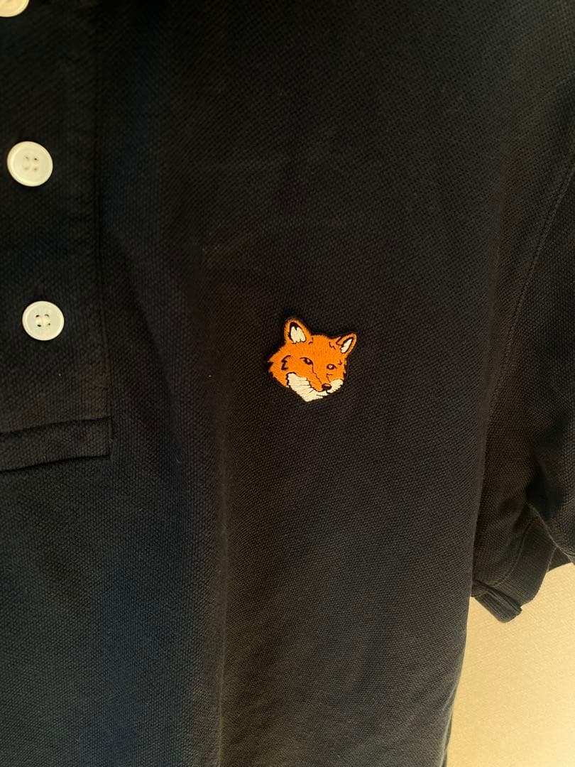 MAISON KITSUNÉ ネイビー ポロシャツ M
