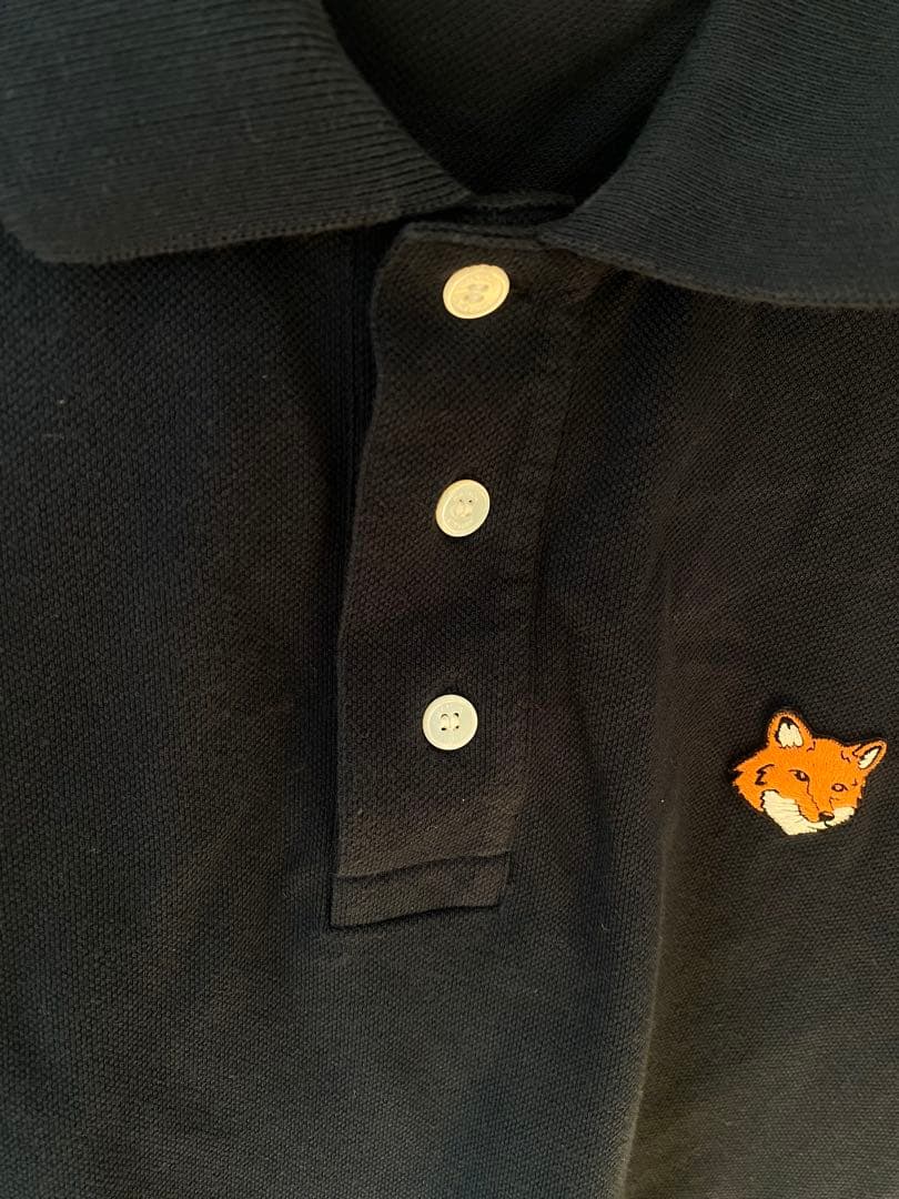 MAISON KITSUNÉ ネイビー ポロシャツ M