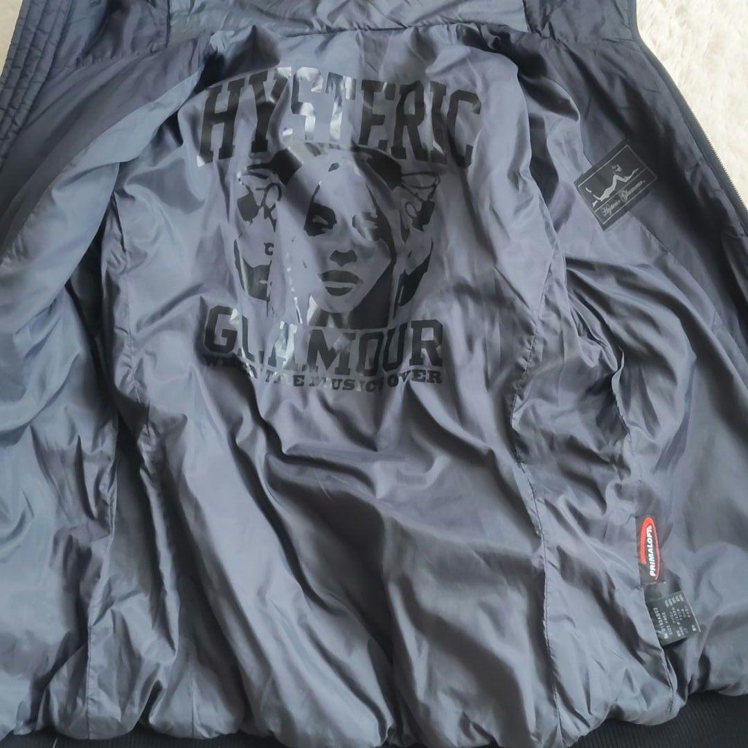 ヒステリックグラマー　中綿ジャケット プリマロフト ヒスガール ブラック