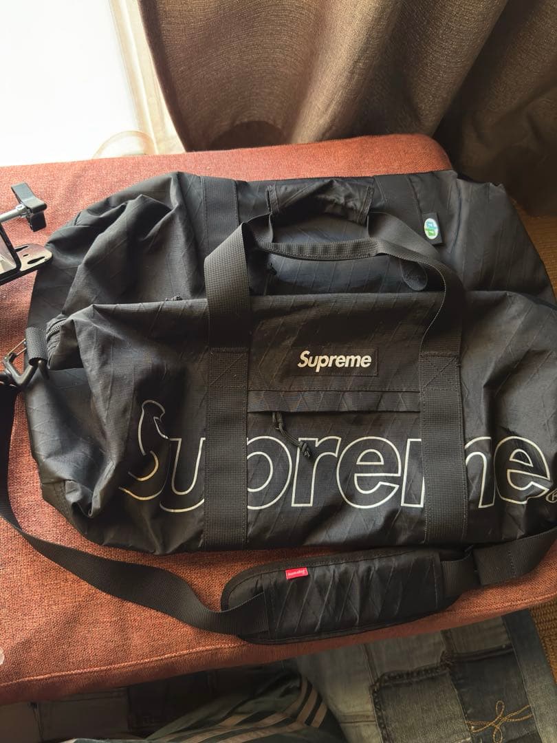 supreme ボストンバッグ　ダッフルバッグ　ブラック