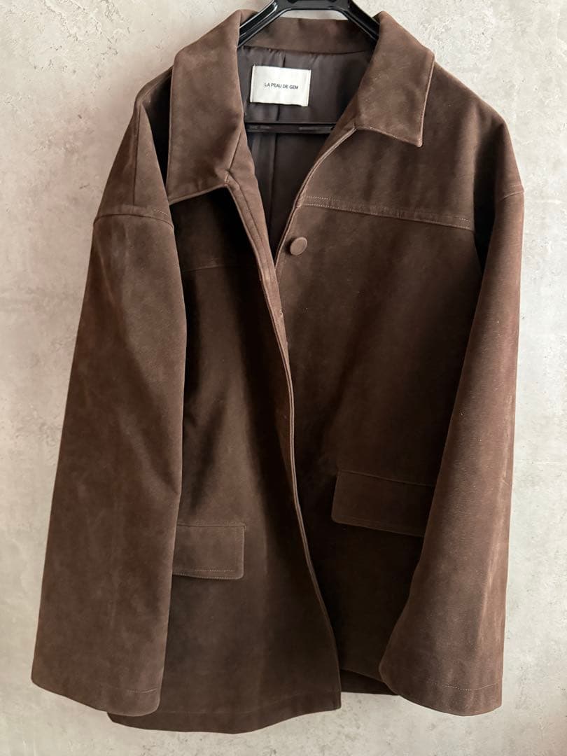 LA PEAU DE GEM eco suede coverall ブラウン