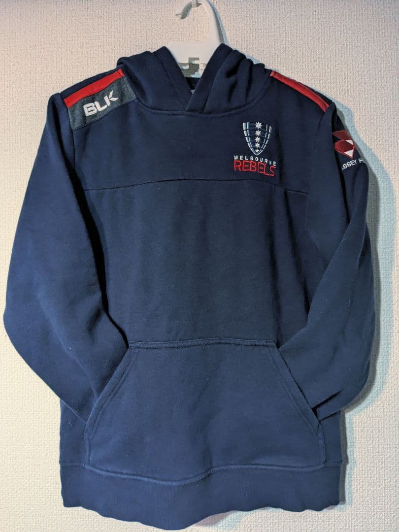 BLK ラグビー パーカー スウェットトレーナー メンズSサイズ ネイビー紺色