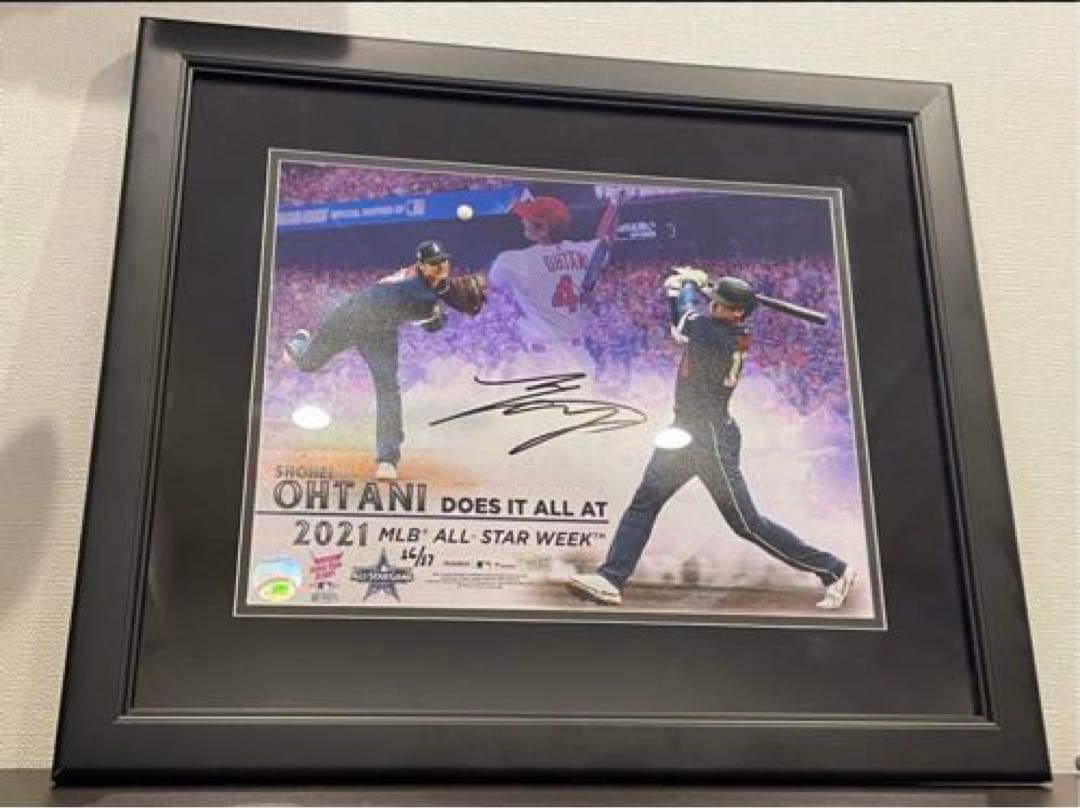 ◎特大額装50cm 限定17枚　大谷翔平　直筆サイン　ユニフォーム　ドジャース