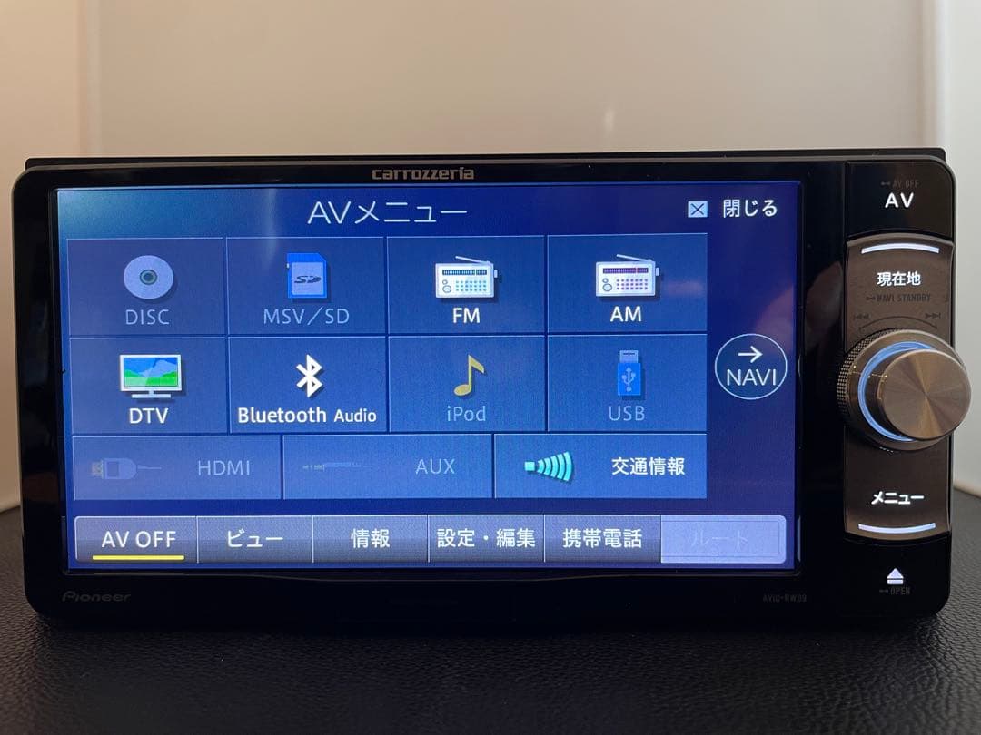 楽ナビAVIC-RW09 12月更新2025年地図最新第2.0.0.版オービス