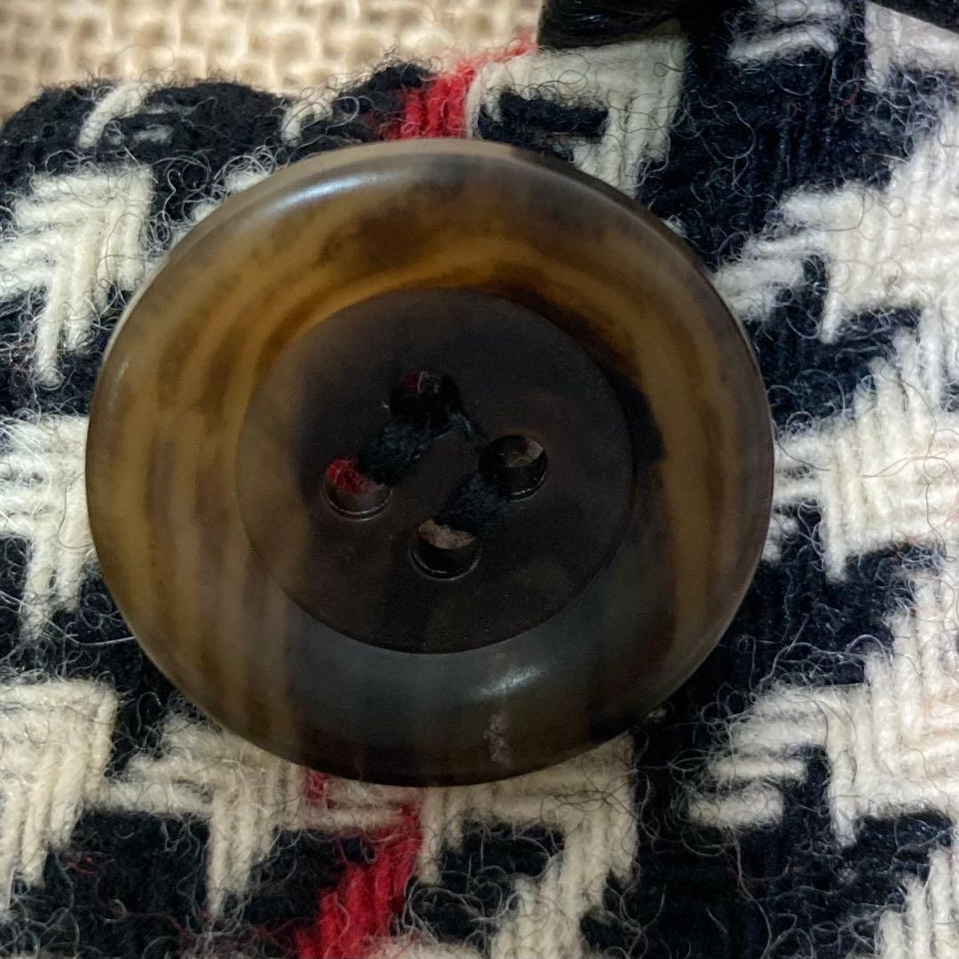 FREAK’S STORE　（F）　チェック柄大柄ロングコート　黒赤橙