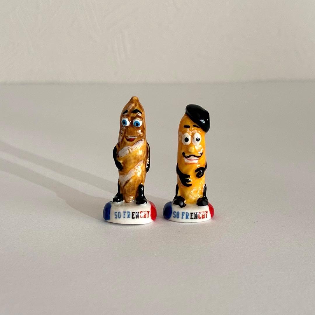 トリコロール　フェーブ　フランス　陶器　ミニチュア　置物　パリ　エッフェル塔