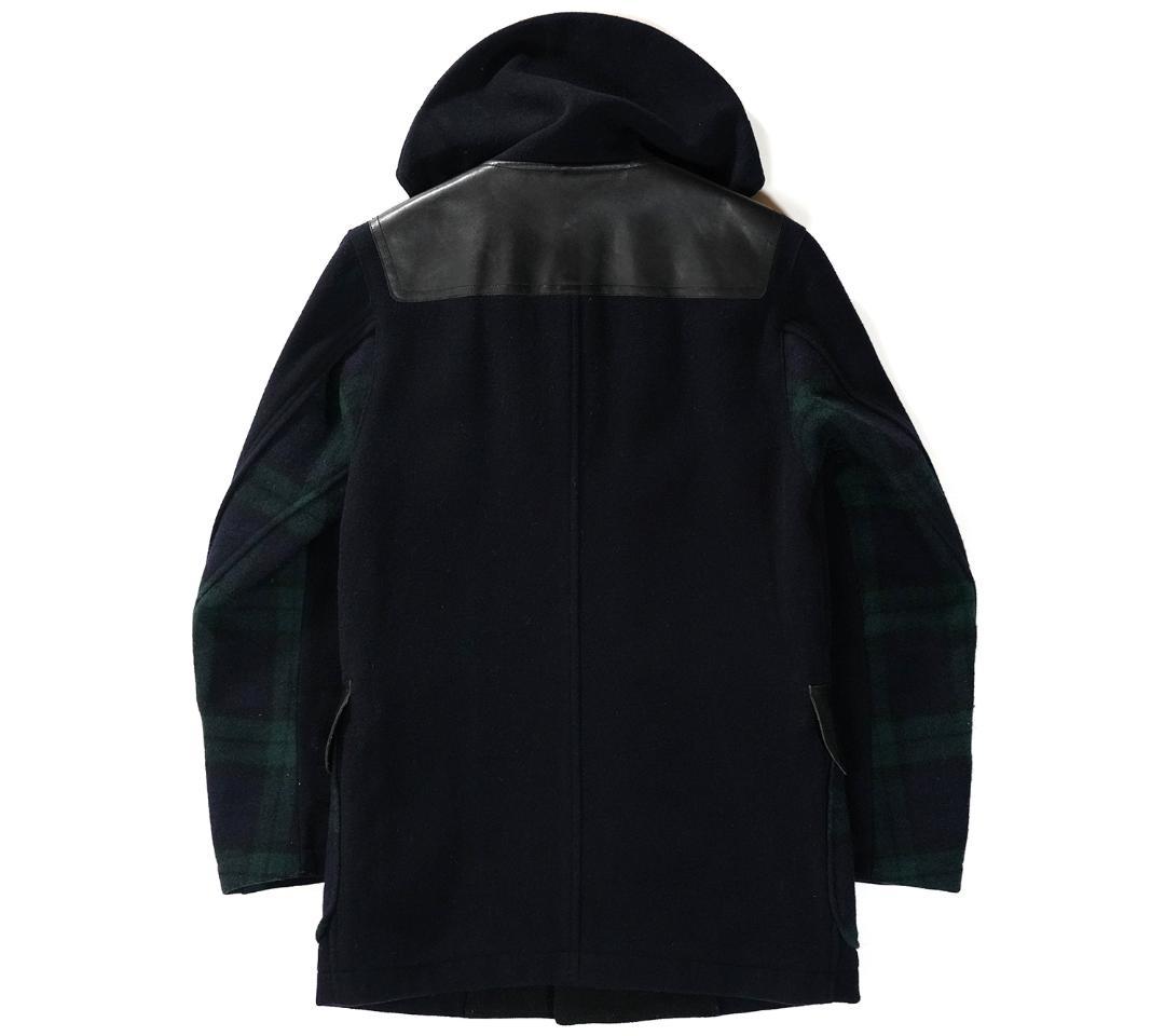 AD2011 JUNYA WATANABE MAN レザー 切替 ダッフルコート