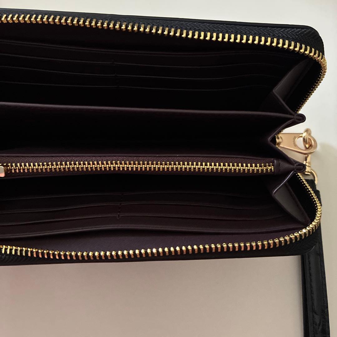 新品未使用　COACH クロコダイル　黒　ウォレット　長財布