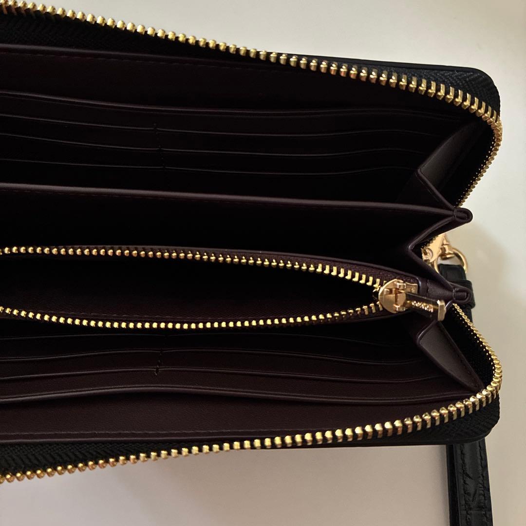 新品未使用　COACH クロコダイル　黒　ウォレット　長財布