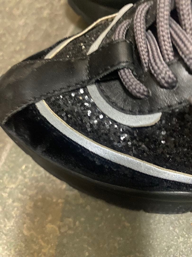 いちご⭐️さま専用 JIMMY CHOO ブラックラメスニーカー 22.5