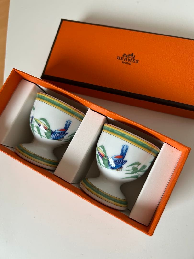 エルメス・トゥカン・エッグスタンド2個セット・レア未使用品