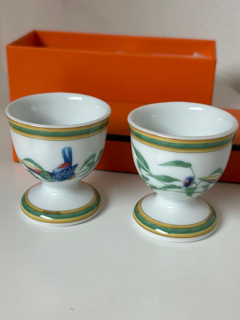 エルメス・トゥカン・エッグスタンド2個セット・レア未使用品