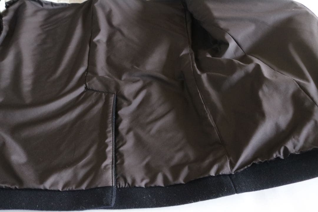 【SHIPS】極美品　メルトンウールコート　紺　S★