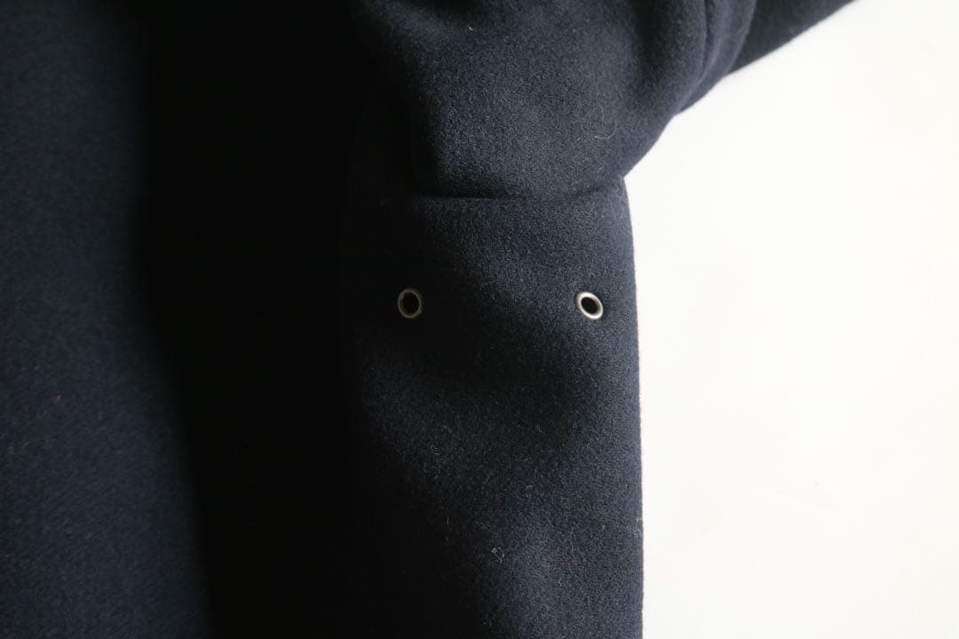 【SHIPS】極美品　メルトンウールコート　紺　S★