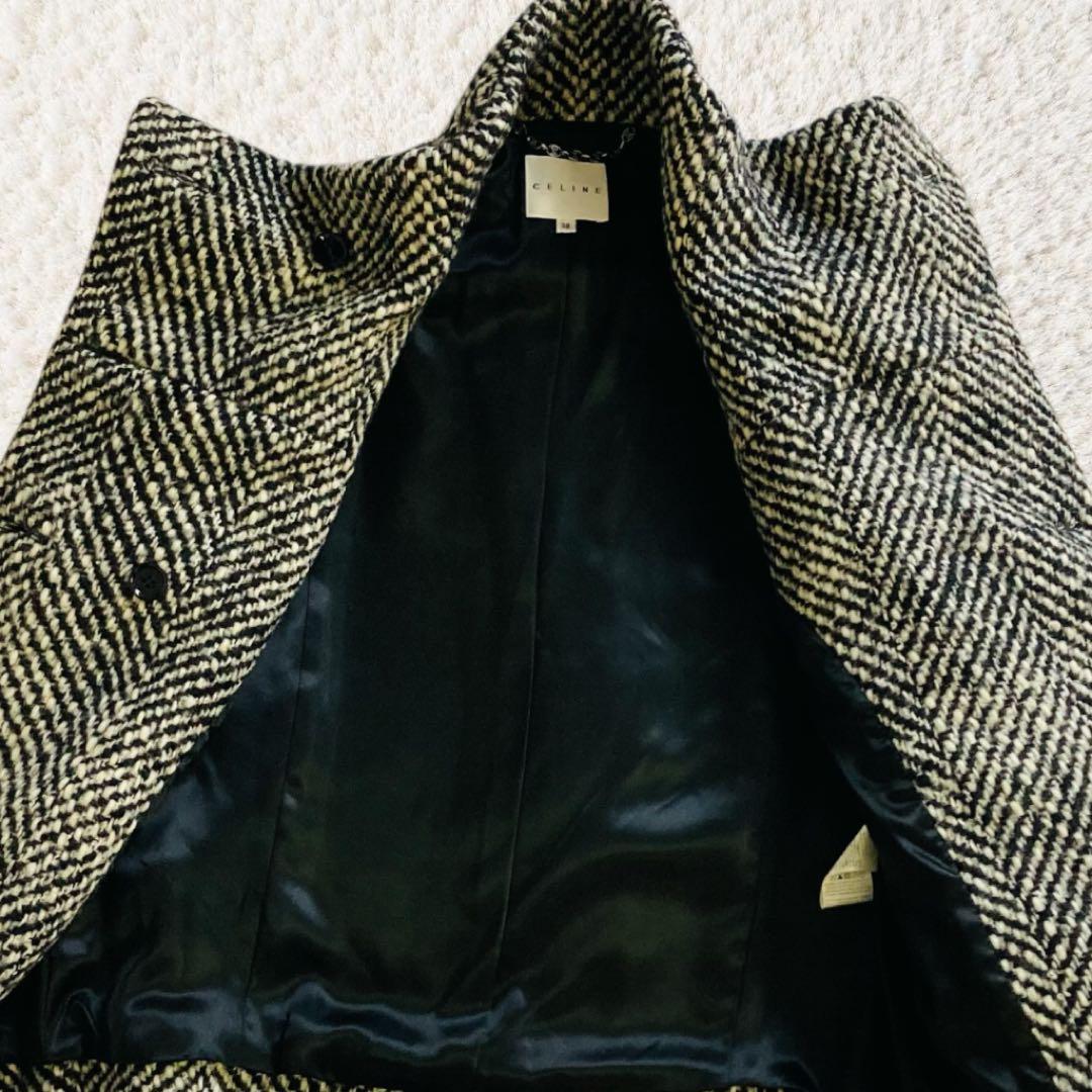 CELINE セリーヌ ツイードコート　ベルト付　ツイードスカート　セットアップ