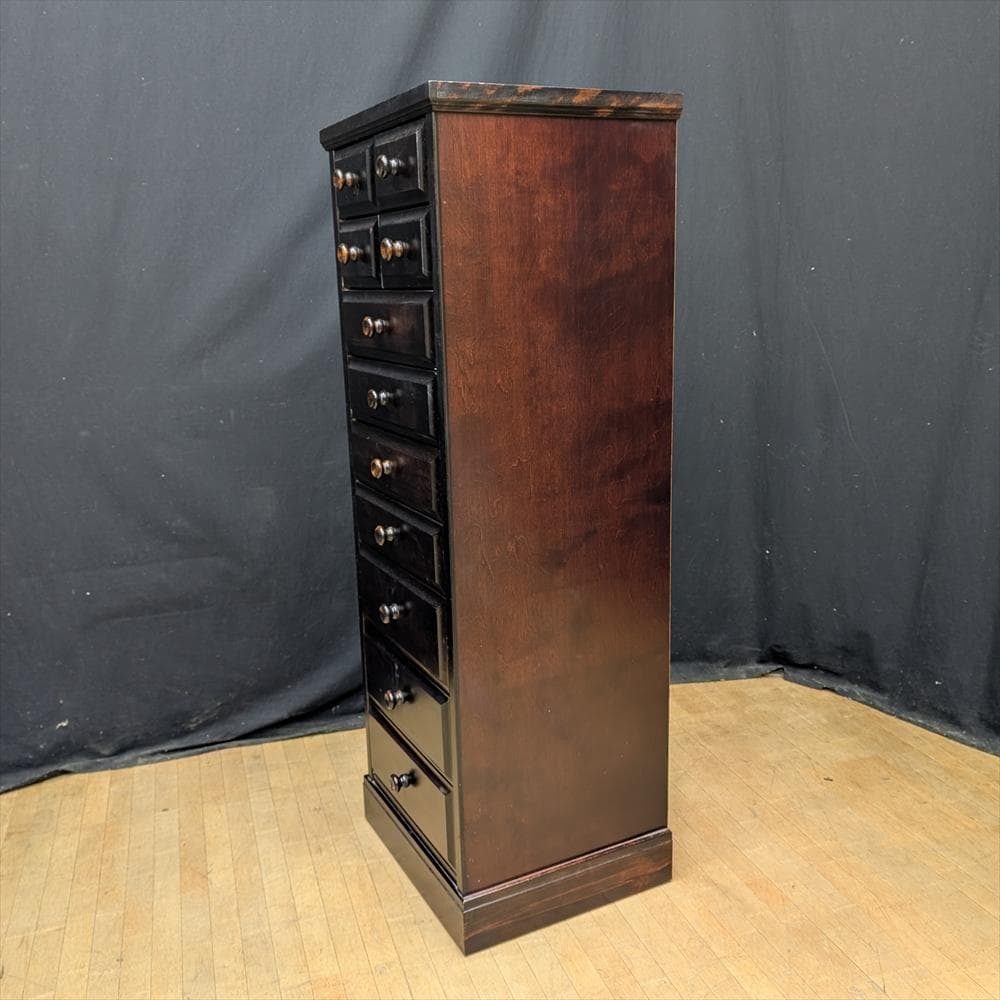 民芸家具　整理箪笥　タンス　たんす　チェスト　引き出し　ドロワー　ハイチェスト