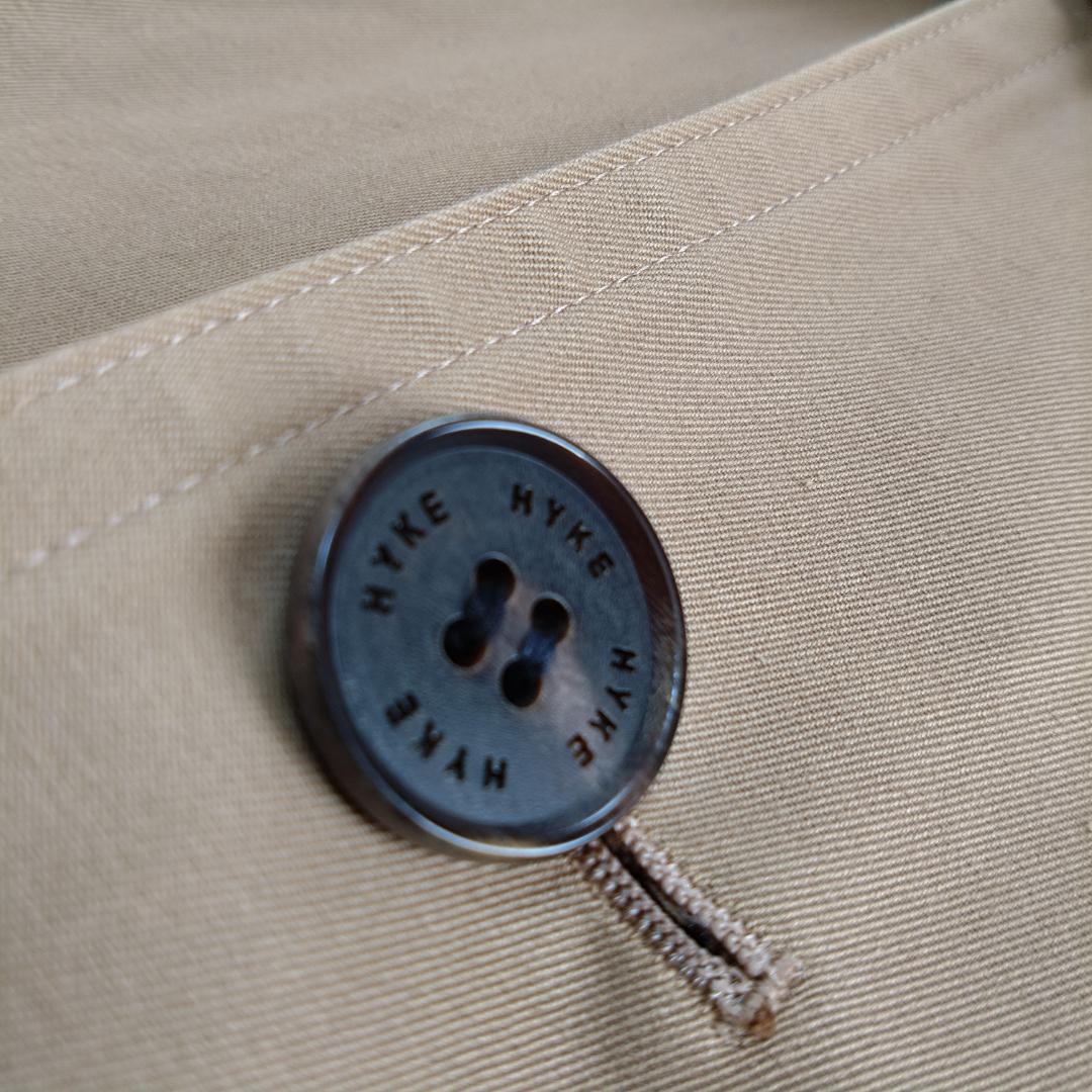 HYKE ベージュ トレンチコート Ｌ相当　ベルト　ライナー付　ロング丈　日本製