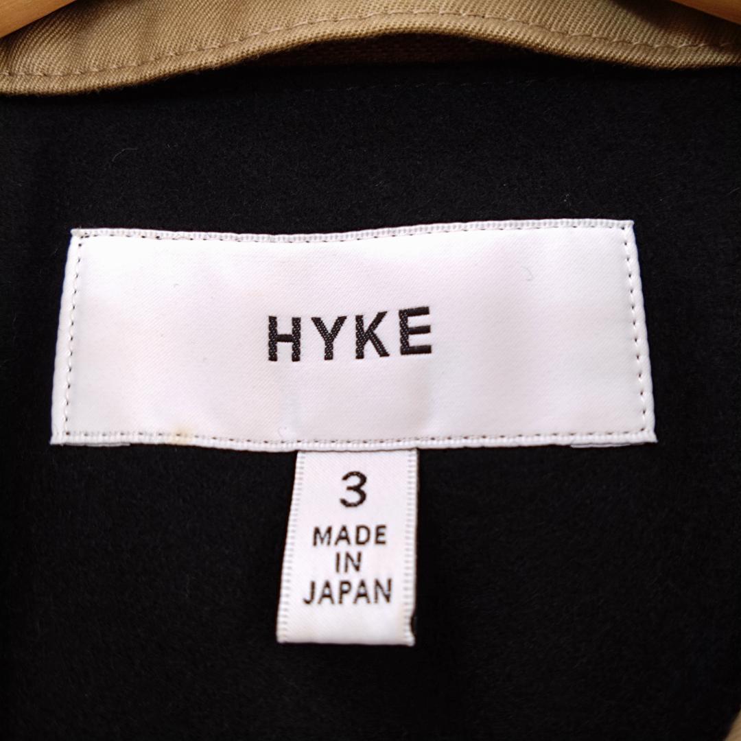 HYKE ベージュ トレンチコート Ｌ相当　ベルト　ライナー付　ロング丈　日本製