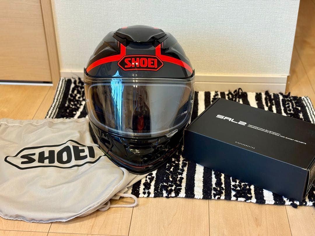 とりめし　SHOEI フルフェイスヘルメット Lサイズ　インカム付き