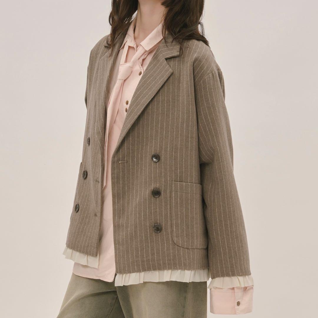 【新品タグ付き】フリルレイヤードデザインジャケット