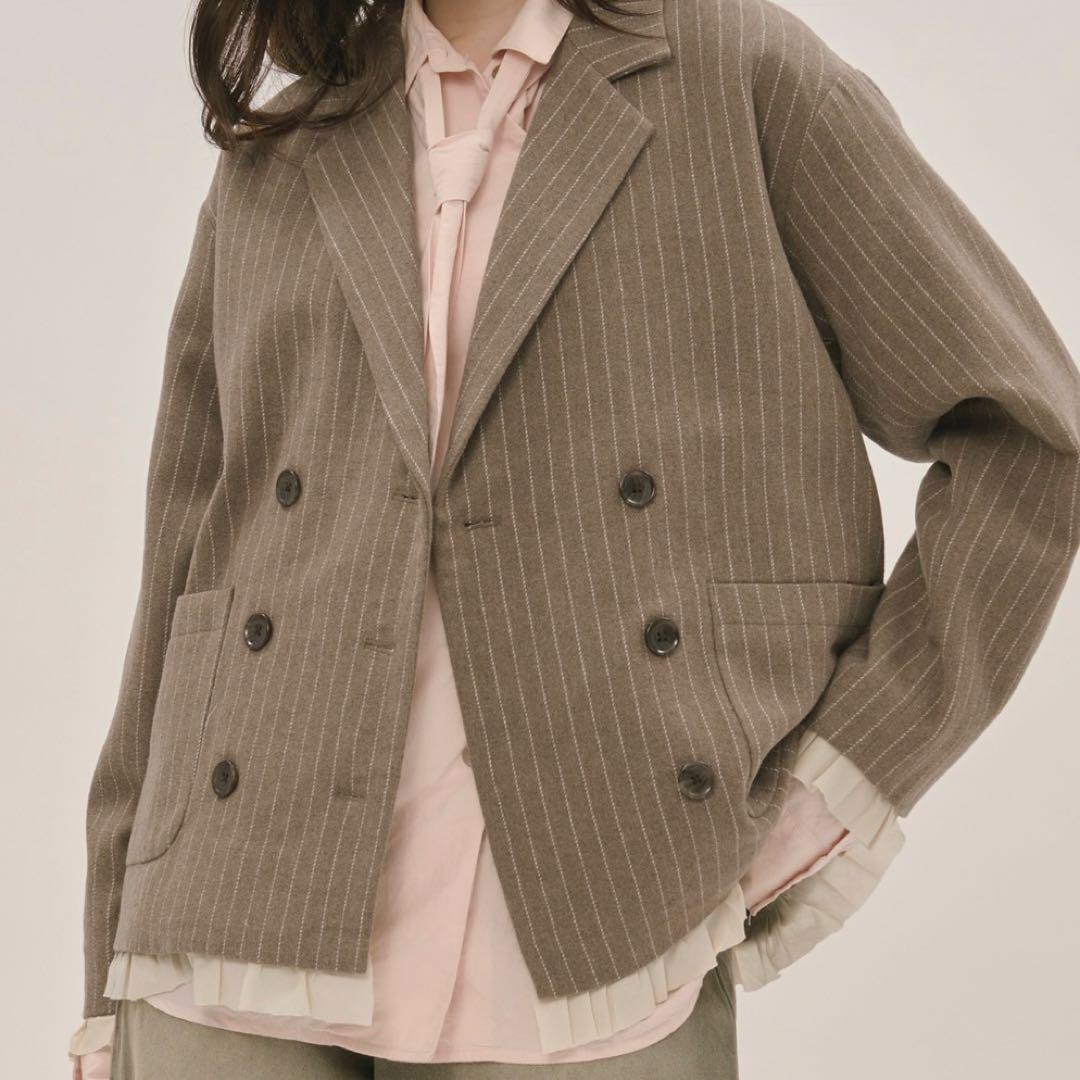 【新品タグ付き】フリルレイヤードデザインジャケット