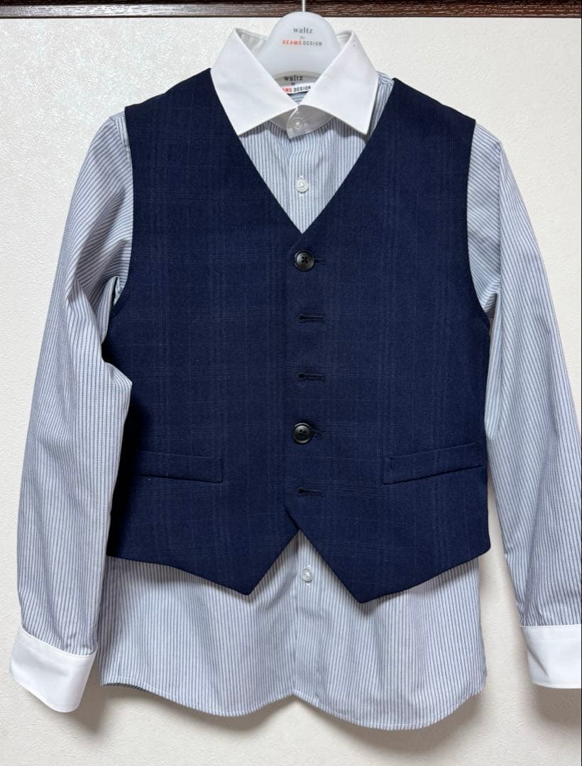 男の子のスーツ 140cm☆1度着用のみの美品 入学式 卒業式 結婚式など 紺色