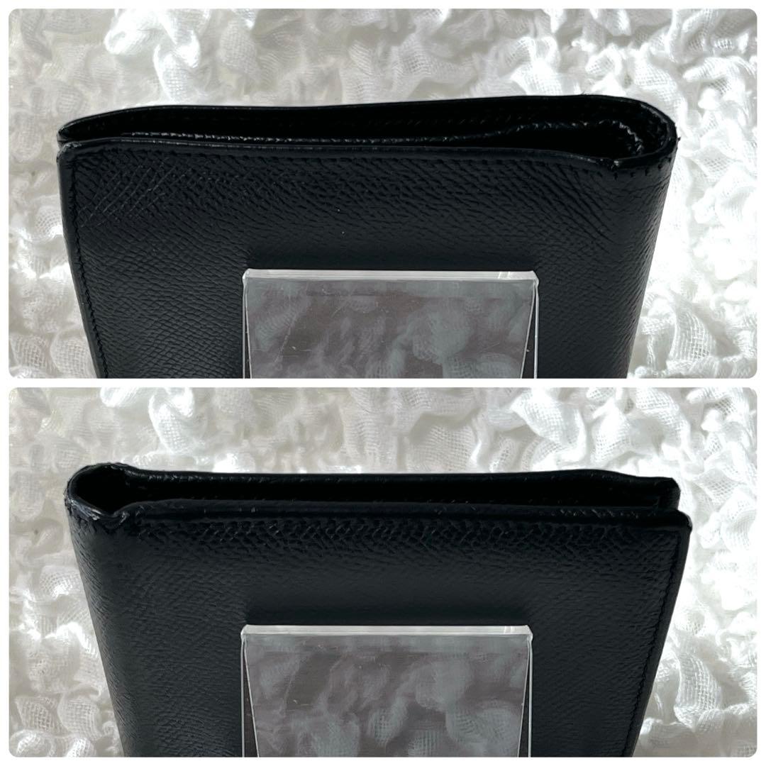 美品✨ BVLGARI ブルガリ 2つ折財布 レザー 小銭入れ付 黒 メンズ